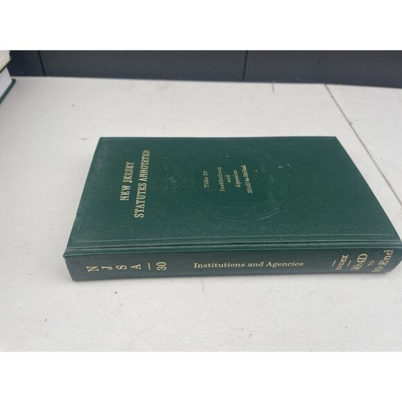 New Jersey Statutes Annotated Title 30: Institutions & Agencies Law Book - Picture 2 of 2